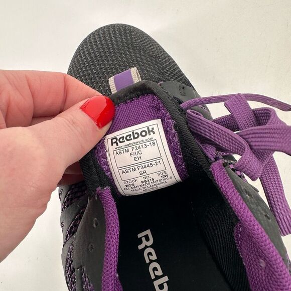 Reebok Women's Fusion Flexweave safety Athletic Work Shoes Black Size 10 wide - Picture 6 of 9